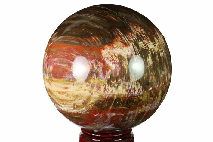 Colorful Petrified Wood Sphere - Madagascar #163372